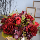 Arranjo De Mini Rosas Vermelhas No Vaso Baixo Rose| Linha Arr